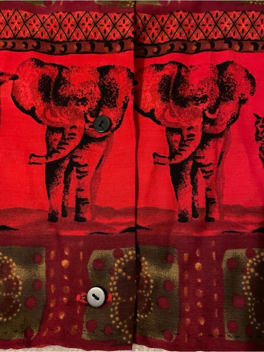 Rikki J. vintage safari animal print cropped blouse-medium EUC - Picture 3 of 6